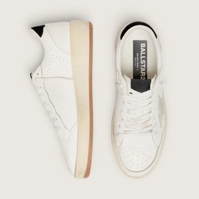 Golden Goose Ball Star Sneaker With Ice-Gray Suede Star And Glossy Black Leather Heel Tab Golden Goose Ball Star Sneaker With Ice-Gray Suede Star And Glossy Black Leather Heel Tab