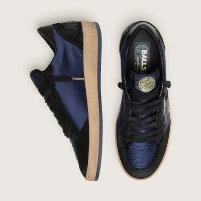 Golden Goose Ball Star Ltd Sneaker In Dark Blue And Black Suede With Black Star Golden Goose Ball Star Ltd Sneaker In Dark Blue And Black Suede With Black Star