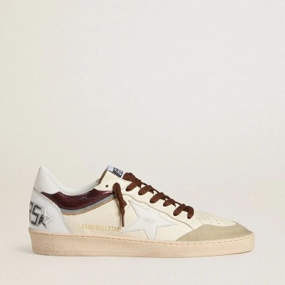 Golden Goose Ball Star Ltd Sneaker In Nappa With Nappa Star And Leather Heel Tab Golden Goose Ball Star Ltd Sneaker In Nappa With Nappa Star And Leather Heel Tab