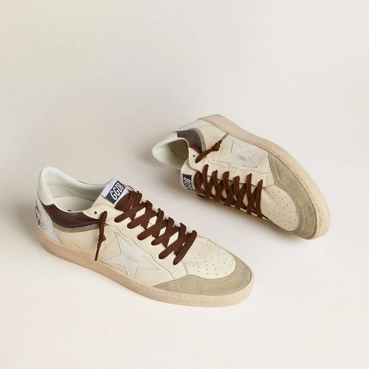 Golden Goose Ball Star Ltd Sneaker In Nappa With Nappa Star And Leather Heel Tab Golden Goose Ball Star Ltd Sneaker In Nappa With Nappa Star And Leather Heel Tab