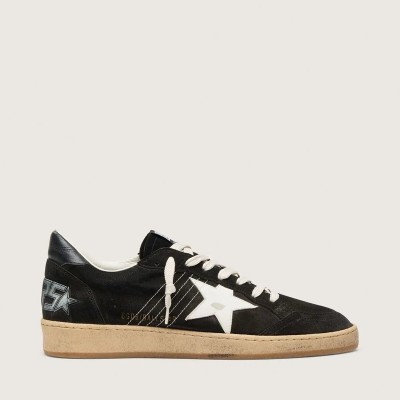 Golden Goose Ball Star Sneaker In Black Suede With White Leather Star Golden Goose Ball Star Sneaker In Black Suede With White Leather Star