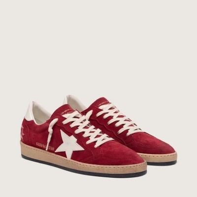 Golden Goose Ball Star Sneaker In Red Suede With White Star Golden Goose Ball Star Sneaker In Red Suede With White Star