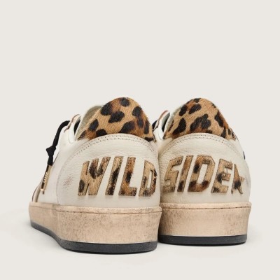 Golden Goose Ball Star Wishes Sneaker With Suede Star And Leopard-Print Pony Skin Heel Tab Golden Goose Ball Star Wishes Sneaker With Suede Star And Leopard-Print Pony Skin Heel Tab