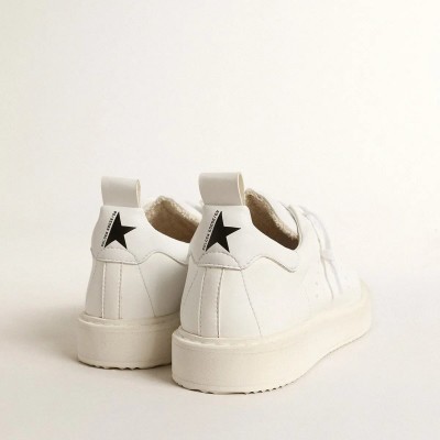 Golden Goose Bio-Based Starter Sneaker With White Star And Heel Tab Golden Goose Bio-Based Starter Sneaker With White Star And Heel Tab