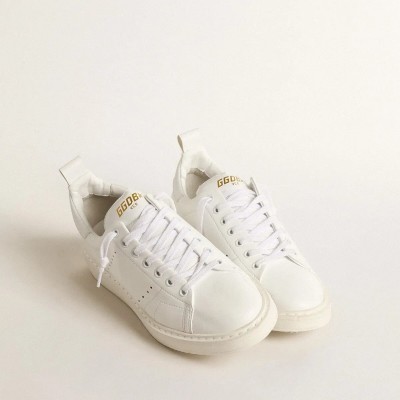 Golden Goose Bio-Based Starter Sneaker With White Star And Heel Tab Golden Goose Bio-Based Starter Sneaker With White Star And Heel Tab