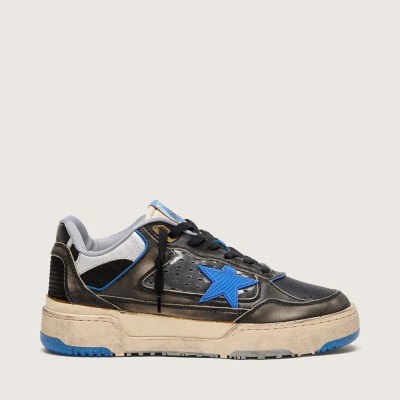 Golden Goose Forty2 Sneaker In Black Foam Rubber And Leather With Tpu Star And Black Leather Heel Tab Golden Goose Forty2 Sneaker In Black Foam Rubber And Leather With Tpu Star And Black Leather Heel Tab