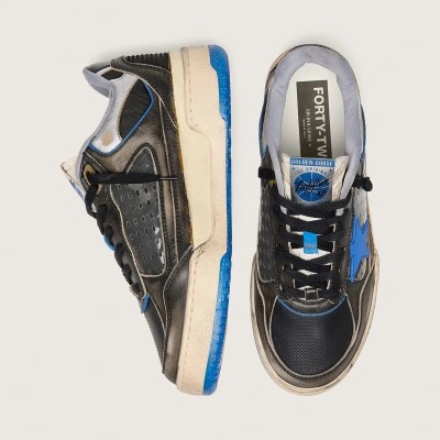 Golden Goose Forty2 Sneaker In Black Foam Rubber And Leather With Tpu Star And Black Leather Heel Tab Golden Goose Forty2 Sneaker In Black Foam Rubber And Leather With Tpu Star And Black Leather Heel Tab