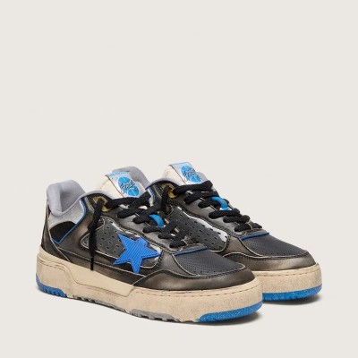 Golden Goose Forty2 Sneaker In Black Foam Rubber And Leather With Tpu Star And Black Leather Heel Tab