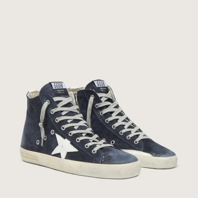 Golden Goose Francy Sneaker In Leather With Leather Star And Heel Tab