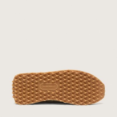 Golden Goose Marathon Sneaker In Sage-Green Nylon With White Star