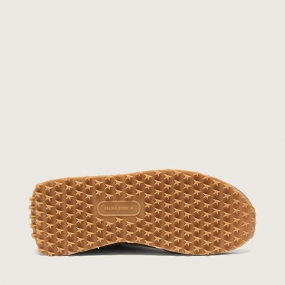 Golden Goose Marathon Sneaker In Tobacco Suede With White Star