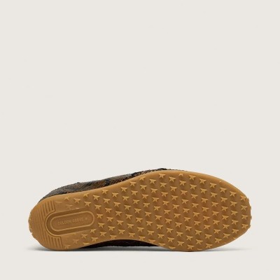 Golden Goose Marathon Speed Sneaker In Leather With Brown Snake Print, Black Star And Silver Leather Heel Tab Golden Goose Marathon Speed Sneaker In Leather With Brown Snake Print, Black Star And Silver Leather Heel Tab