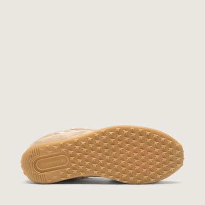 Golden Goose Marathon Speed Sneaker With Tobacco Suede Upper And Silver Star Golden Goose Marathon Speed Sneaker With Tobacco Suede Upper And Silver Star