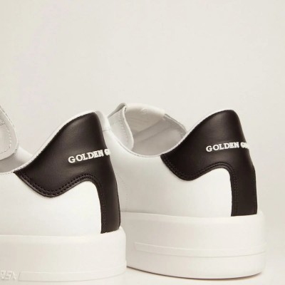 Golden Goose Purestar Sneaker With Leather Star And Black Leather Heel Tab