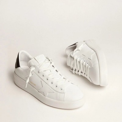 Golden Goose Purestar Sneaker With Leather Star And Black Leather Heel Tab Golden Goose Purestar Sneaker With Leather Star And Black Leather Heel Tab