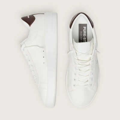 Golden Goose Purestar Sneaker With White Star And Burgundy Lizard-Print Heel Tab Golden Goose Purestar Sneaker With White Star And Burgundy Lizard-Print Heel Tab
