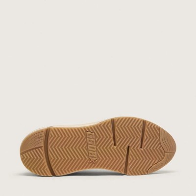 Golden Goose Running Sole Sneaker In Mesh And White Nappa Golden Goose Running Sole Sneaker In Mesh And White Nappa