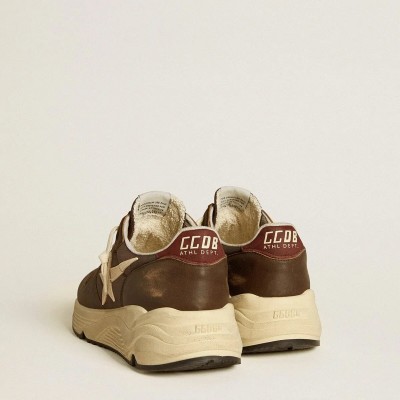 Golden Goose Running Sole Sneaker In Nylon And Leather With Tpu Star And Nubuck Heel Tab