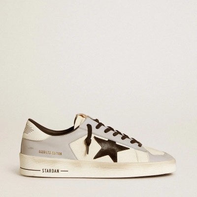 Golden Goose Stardan Ltd Sneaker In Nappa And Leather With Suede Star And Leather Heel Tab Golden Goose Stardan Ltd Sneaker In Nappa And Leather With Suede Star And Leather Heel Tab