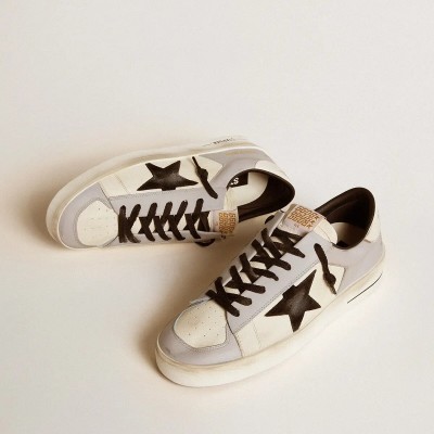 Golden Goose Stardan Ltd Sneaker In Nappa And Leather With Suede Star And Leather Heel Tab