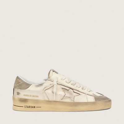 Golden Goose Stardan Ltd Sneaker In Suede And White Nappa With Gold Star