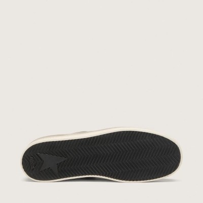 Golden Goose Stardan Ltd Sneaker In White And Olive-Green Leather With Black Mesh And Yellow Leather Star Golden Goose Stardan Ltd Sneaker In White And Olive-Green Leather With Black Mesh And Yellow Leather Star