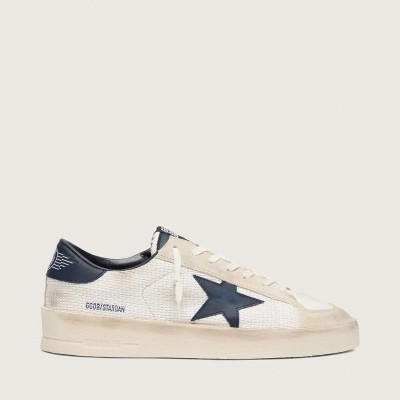 Golden Goose Stardan Sneaker In Beige Suede With Blue Star Golden Goose Stardan Sneaker In Beige Suede With Blue Star