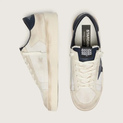 Golden Goose Stardan Sneaker In Beige Suede With Blue Star Golden Goose Stardan Sneaker In Beige Suede With Blue Star