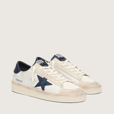 Golden Goose Stardan Sneaker In Beige Suede With Blue Star Golden Goose Stardan Sneaker In Beige Suede With Blue Star