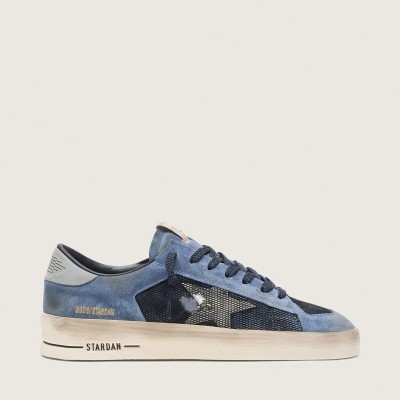 Golden Goose Stardan Sneaker In Blue Suede With White Star Golden Goose Stardan Sneaker In Blue Suede With White Star