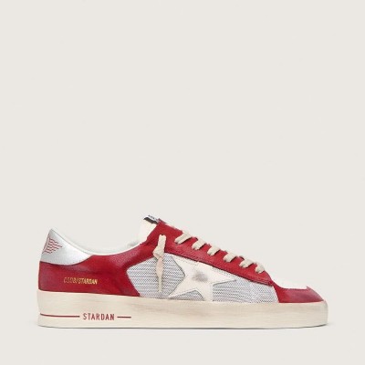 Golden Goose Stardan Sneaker In Mesh And Nubuck With Nappa Star And Leather Heel Tab Golden Goose Stardan Sneaker In Mesh And Nubuck With Nappa Star And Leather Heel Tab