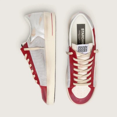 Golden Goose Stardan Sneaker In Mesh And Nubuck With Nappa Star And Leather Heel Tab Golden Goose Stardan Sneaker In Mesh And Nubuck With Nappa Star And Leather Heel Tab