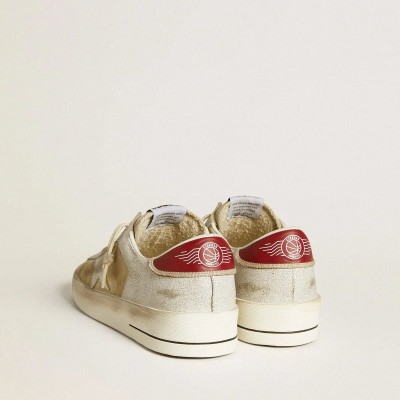 Golden Goose Stardan Sneaker In Nubuck And Crackle Leather With Silver Metallic Leather Star Golden Goose Stardan Sneaker In Nubuck And Crackle Leather With Silver Metallic Leather Star