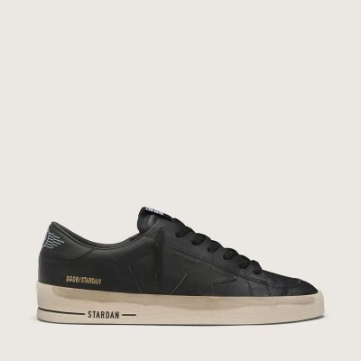Golden Goose Stardan Sneaker In Total Black Leather Golden Goose Stardan Sneaker In Total Black Leather
