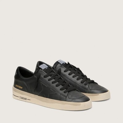 Golden Goose Stardan Sneaker In Total Black Leather Golden Goose Stardan Sneaker In Total Black Leather