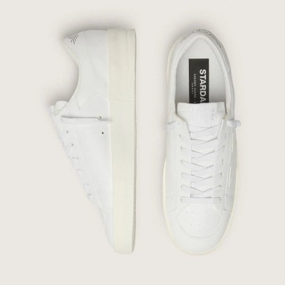 Golden Goose Stardan Sneaker In White Leather Golden Goose Stardan Sneaker In White Leather