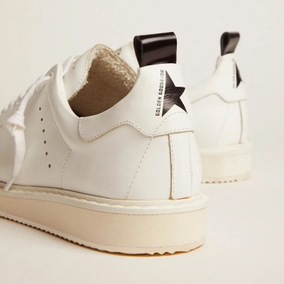 Golden Goose Starter Sneaker In Leather With Star On The Heel Tab Golden Goose Starter Sneaker In Leather With Star On The Heel Tab