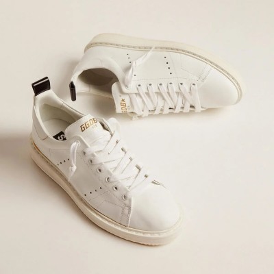 Golden Goose Starter Sneaker In Leather With Star On The Heel Tab Golden Goose Starter Sneaker In Leather With Star On The Heel Tab
