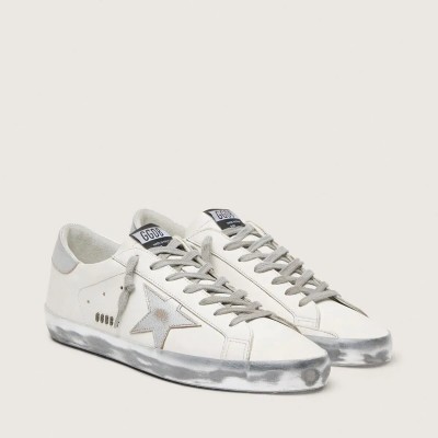 Golden Goose Super-Star Sneaker With Laminated Star And Heel Tab Golden Goose Super-Star Sneaker With Laminated Star And Heel Tab