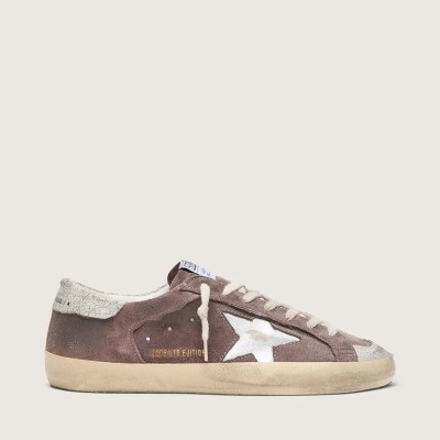 Golden Goose Super-Star Ltd Sneaker In Lavender Suede With Silver Star Golden Goose Super-Star Ltd Sneaker In Lavender Suede With Silver Star