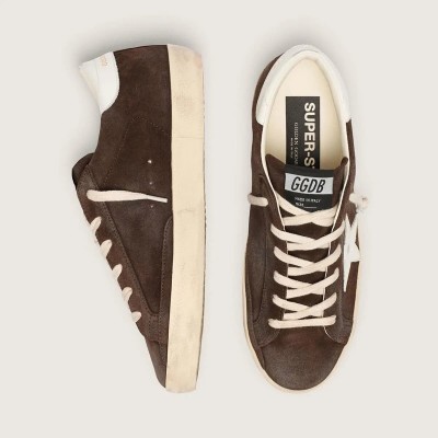 Golden Goose Super-Star Sneaker In Brown Suede With White Star Golden Goose Super-Star Sneaker In Brown Suede With White Star