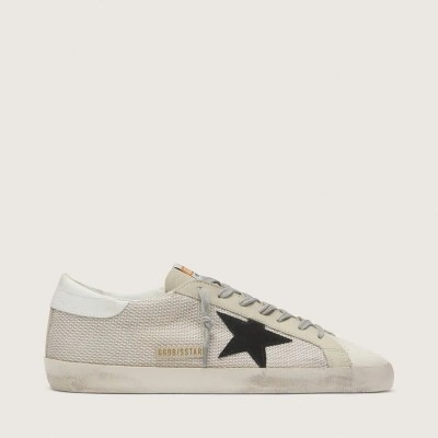 Golden Goose Super-Star Sneaker In Leather With Black Star Golden Goose Super-Star Sneaker In Leather With Black Star