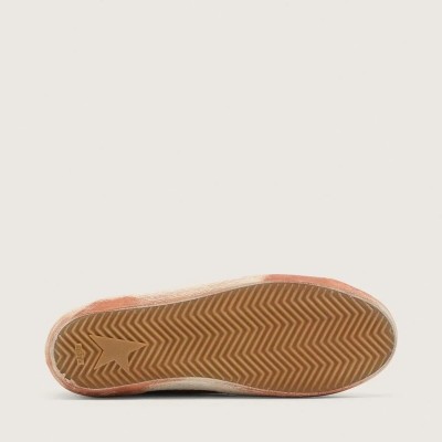 Golden Goose Super-Star Sneaker In Rust Suede With Metallic Platinum Leather Star Golden Goose Super-Star Sneaker In Rust Suede With Metallic Platinum Leather Star