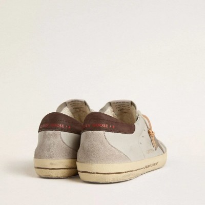 Golden Goose Super-Star Sneaker With Tobacco-Colored Croc-Print Leather Star And Black Leather Heel Tab Golden Goose Super-Star Sneaker With Tobacco-Colored Croc-Print Leather Star And Black Leather Heel Tab