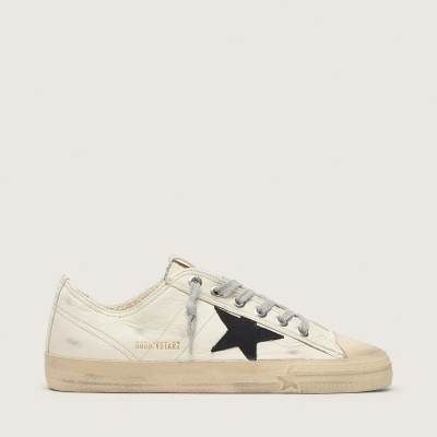 Golden Goose V-Star Sneaker In Nappa Leather With Black Nubuck Leather Star Golden Goose V-Star Sneaker In Nappa Leather With Black Nubuck Leather Star
