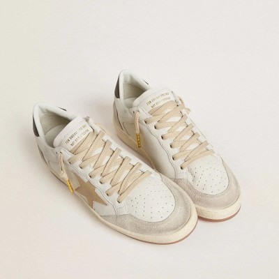 Golden Goose Ball Star Ltd Sneaker With Beige Star And Black Heel Tab