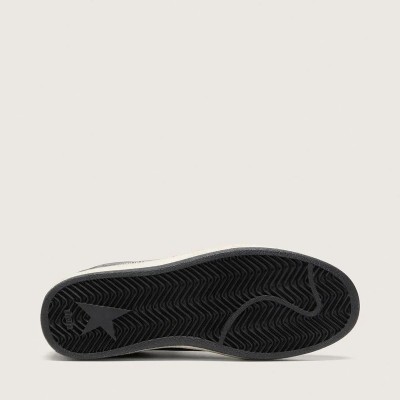 Golden Goose Ball Star Ltd Sneaker In Dark Blue Leather With Light Blue Swarovski Crystal Star And Suede Inserts