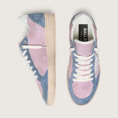 Golden Goose Ball Star Ltd Sneaker In Lilac Suede With White Star Golden Goose Ball Star Ltd Sneaker In Lilac Suede With White Star