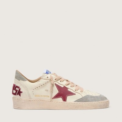 Golden Goose Ball Star Ltd Sneaker In Nappa With Leather Star And Silver Suede Heel Tab Golden Goose Ball Star Ltd Sneaker In Nappa With Leather Star And Silver Suede Heel Tab