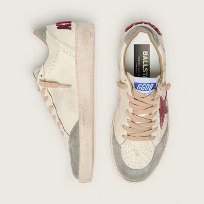 Golden Goose Ball Star Ltd Sneaker In Nappa With Leather Star And Silver Suede Heel Tab Golden Goose Ball Star Ltd Sneaker In Nappa With Leather Star And Silver Suede Heel Tab